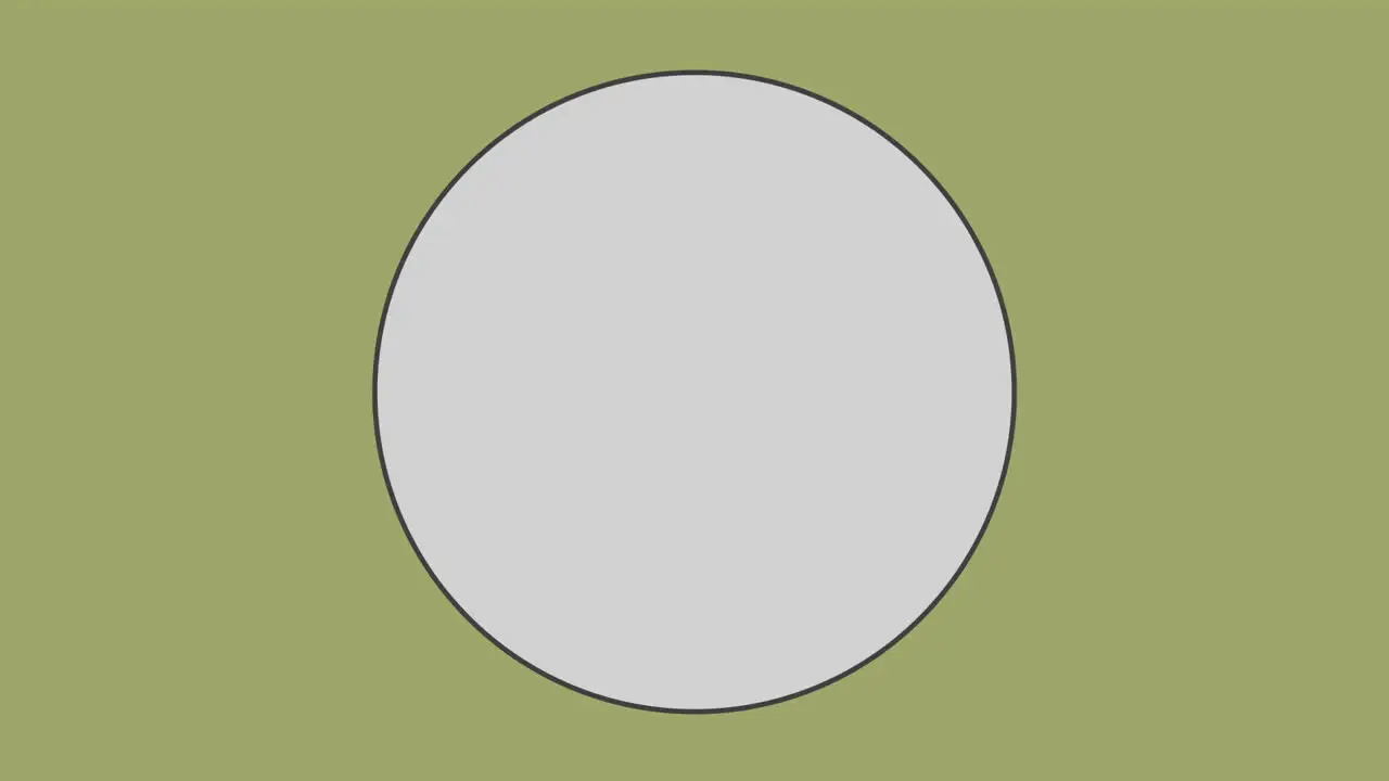 Circle against olive green background 