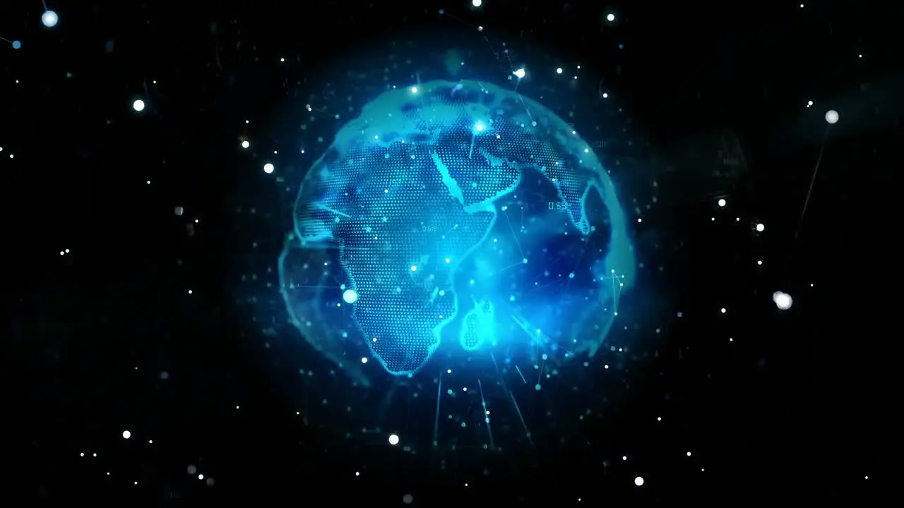 Digital generated video of globe 