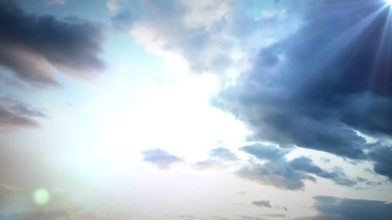 Digitally generated video of sky and cloud 