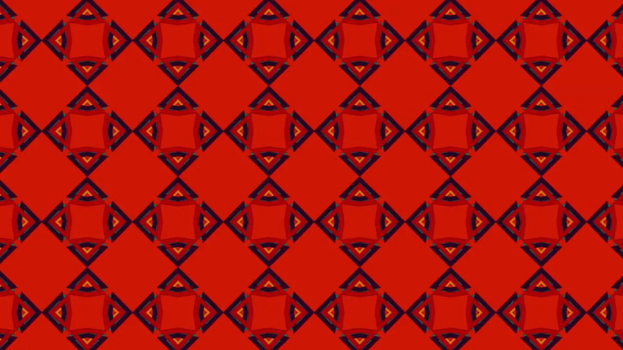 Seamless abstract pattern slide animation with fully intersecting cross curved element on a red background with black