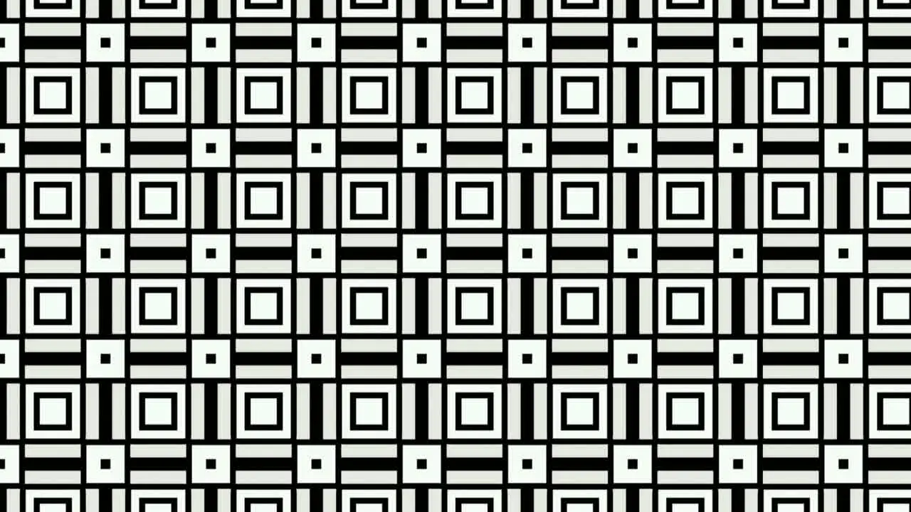 Abstract background animation scrolling right black and white squares