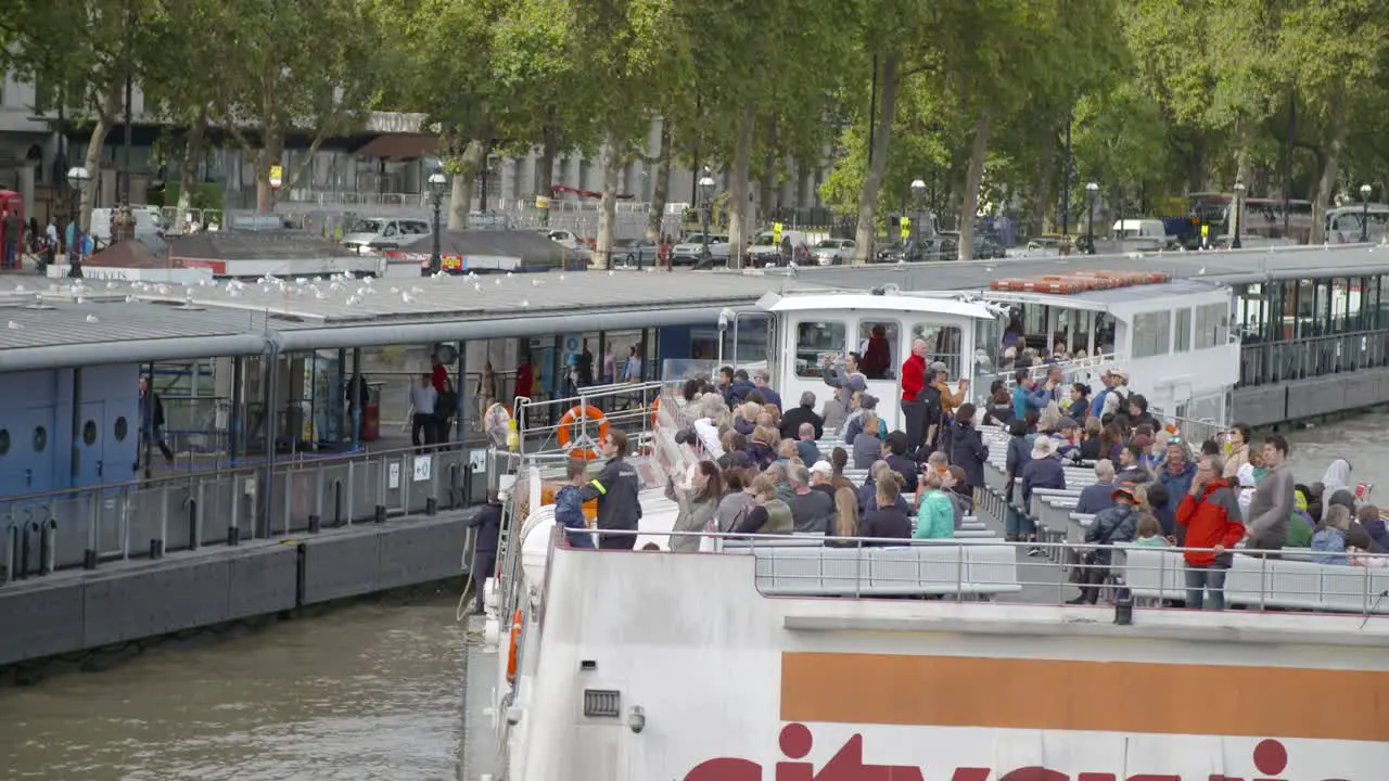 City Cruises Ship Docking on River Thames