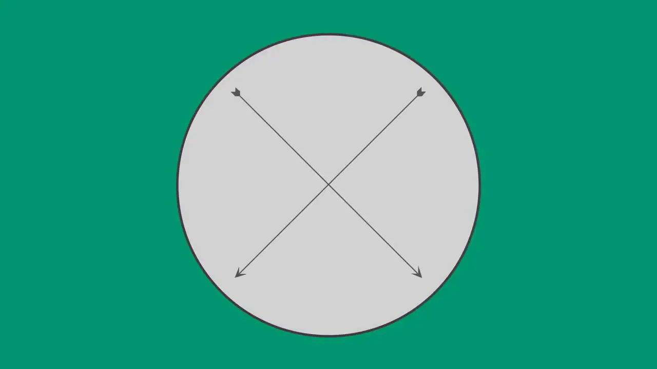 Cross arrow in circle 