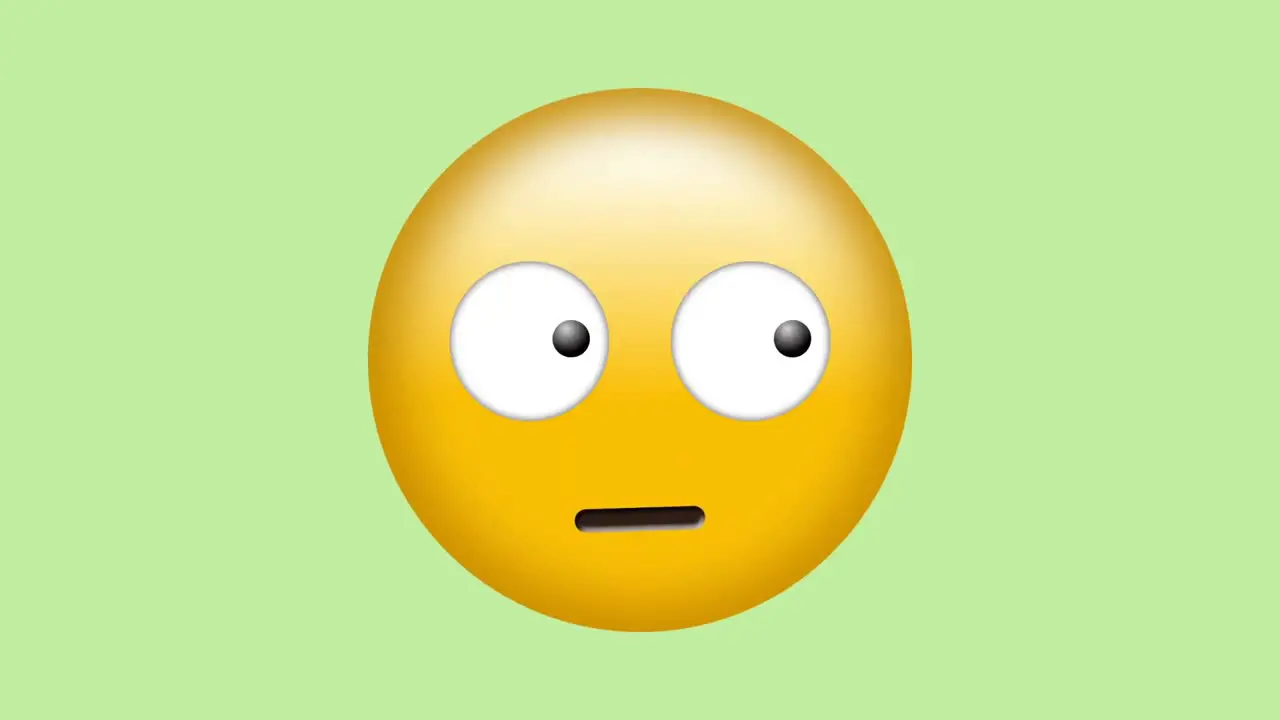 Emoji looking around with eyes moving