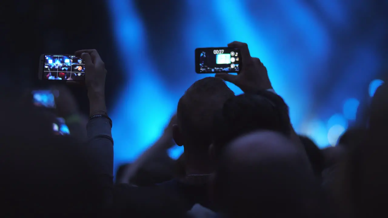 In the crowd at an open air music concert