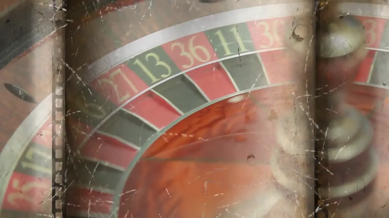 Roulette board turning video