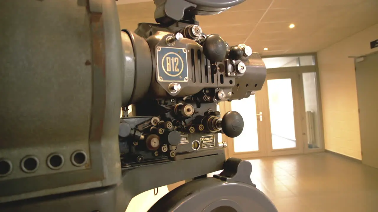 Film reels of an original unique Bauer B12 film projector