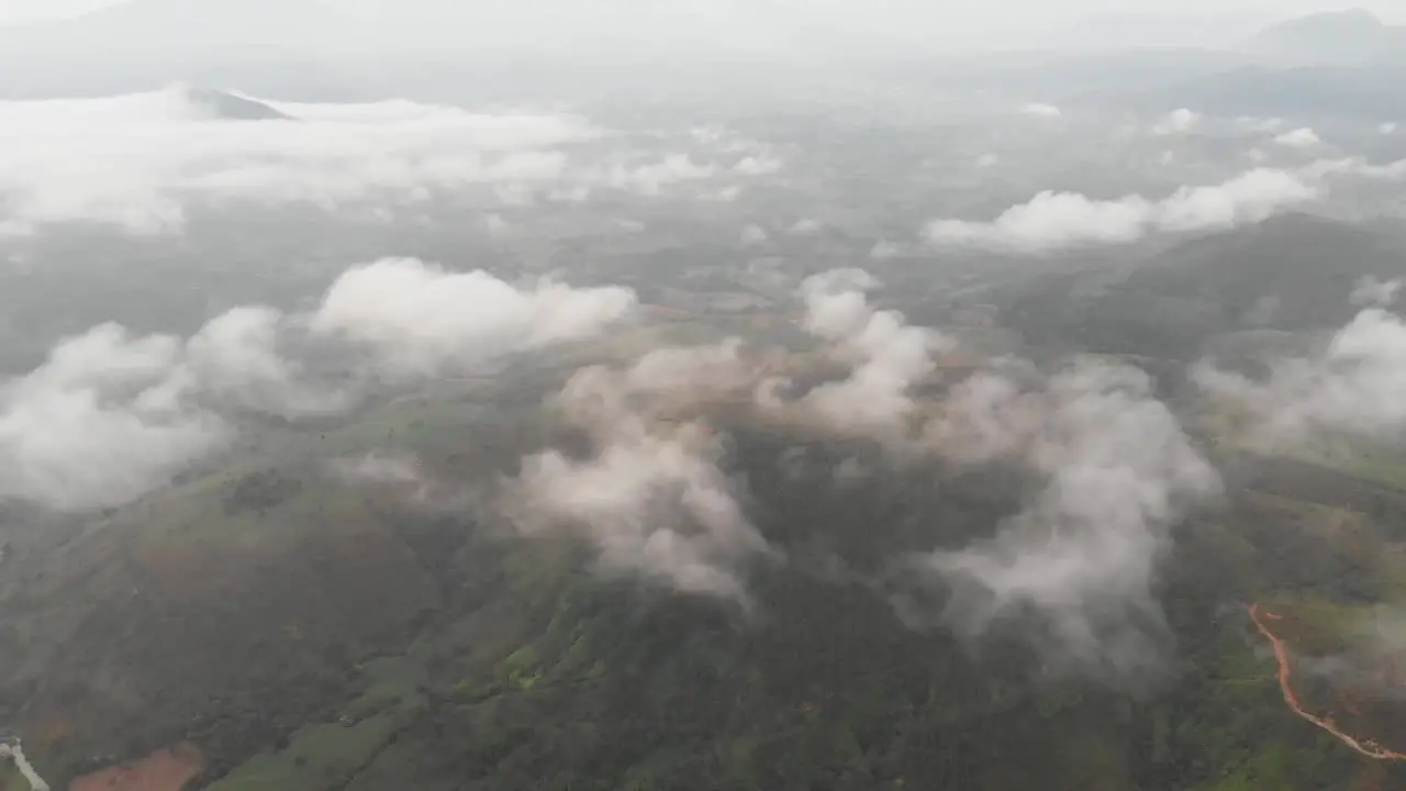 Pull front above clouds and field