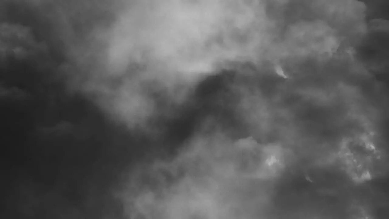 view inside dark a cumulonimbus cloud and a thunderstorm