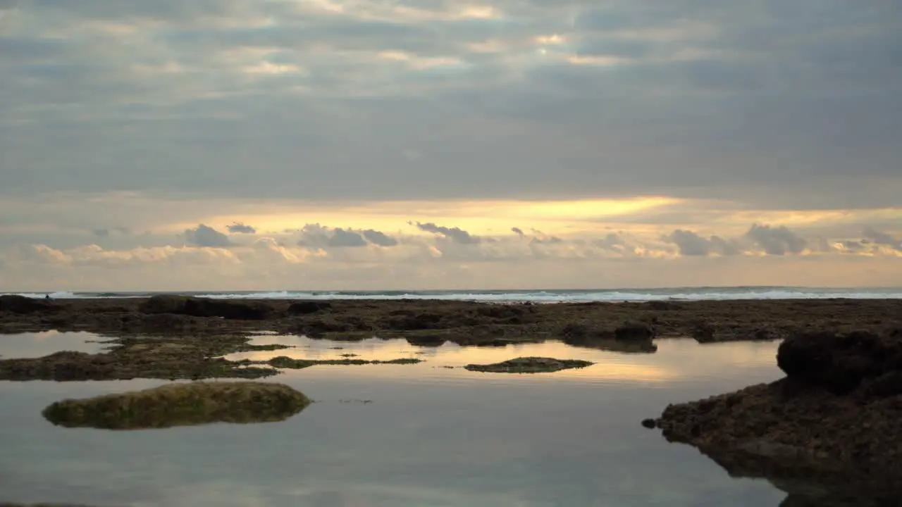 Cloudy peaceful afternoon in Suluban beach Bali Indonesia-1