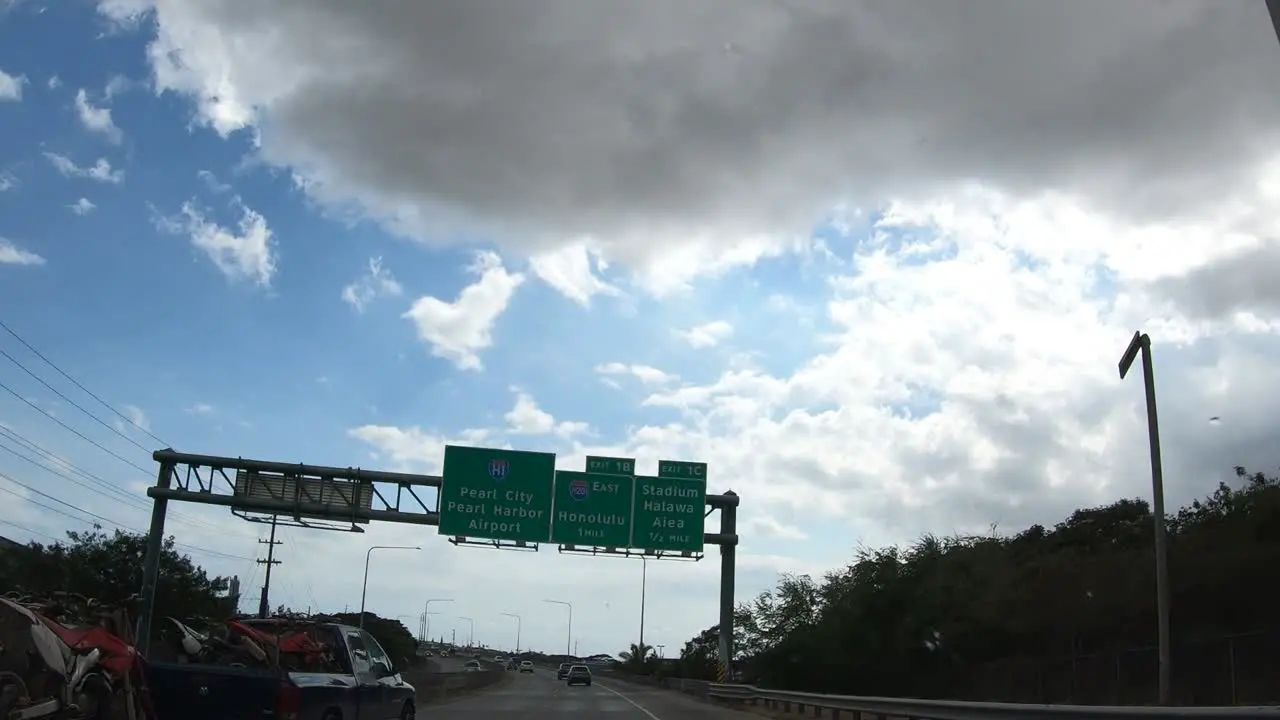 Driving from the west side of oahu where it is drier towards Honolulu