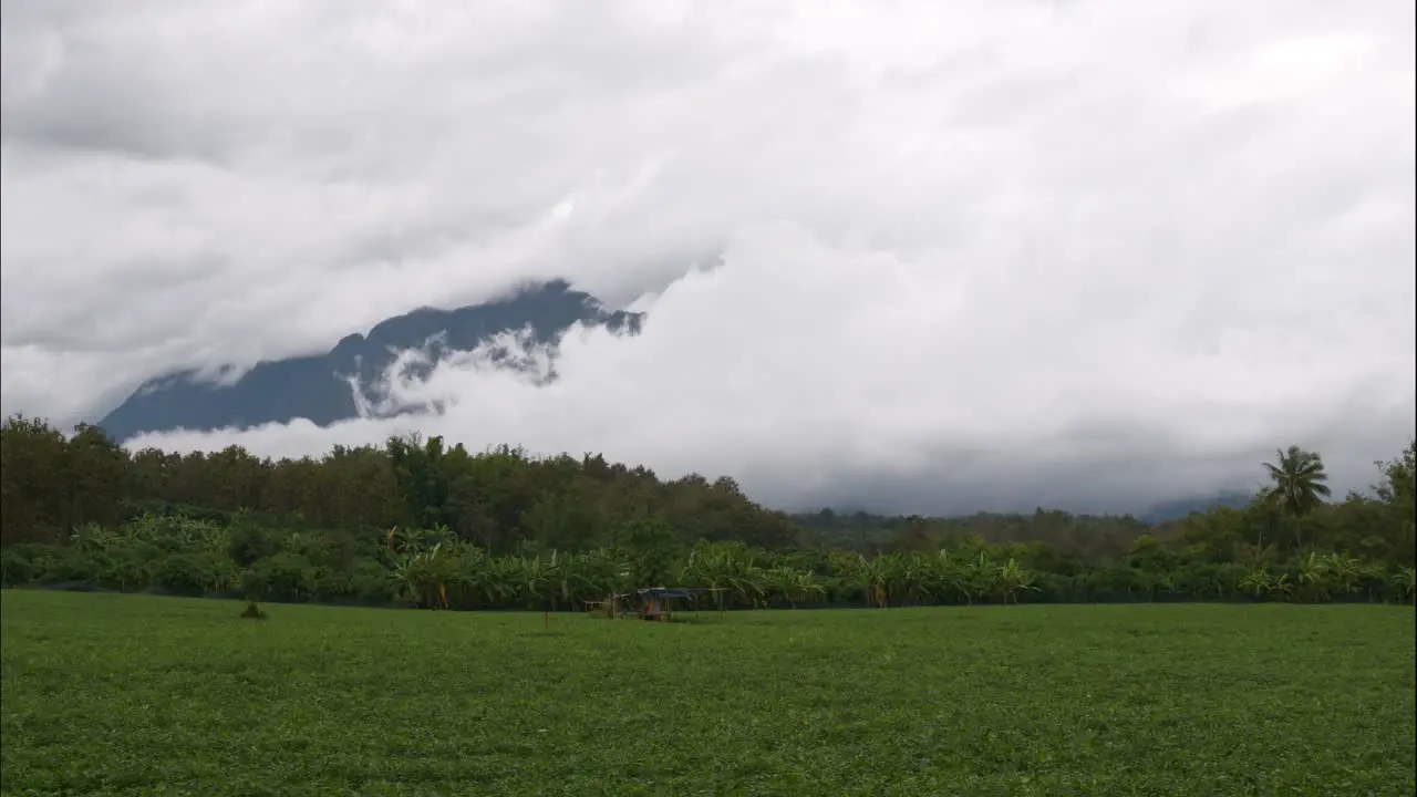 Slow moving clouds over mountain Doi Luang Chiang Dao At Chiang Mai Thailand