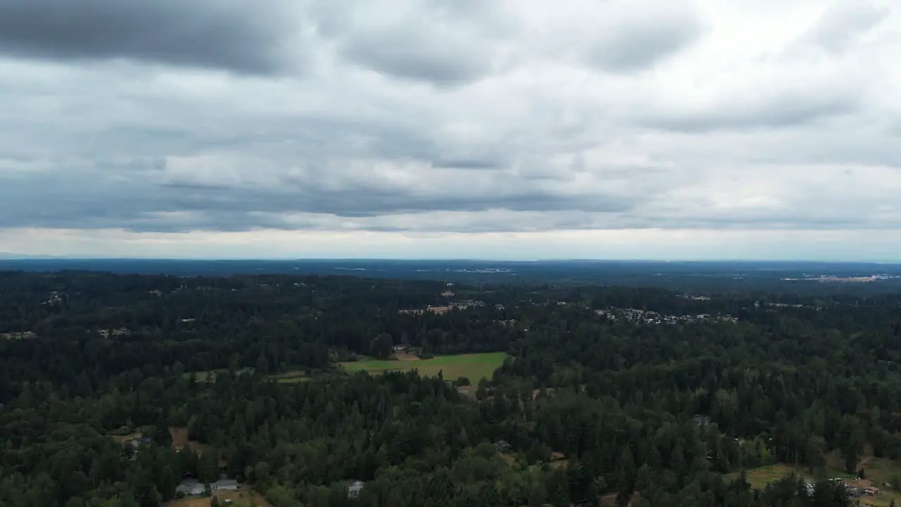 Small charm town in Graham Washington with a captivating drone flight