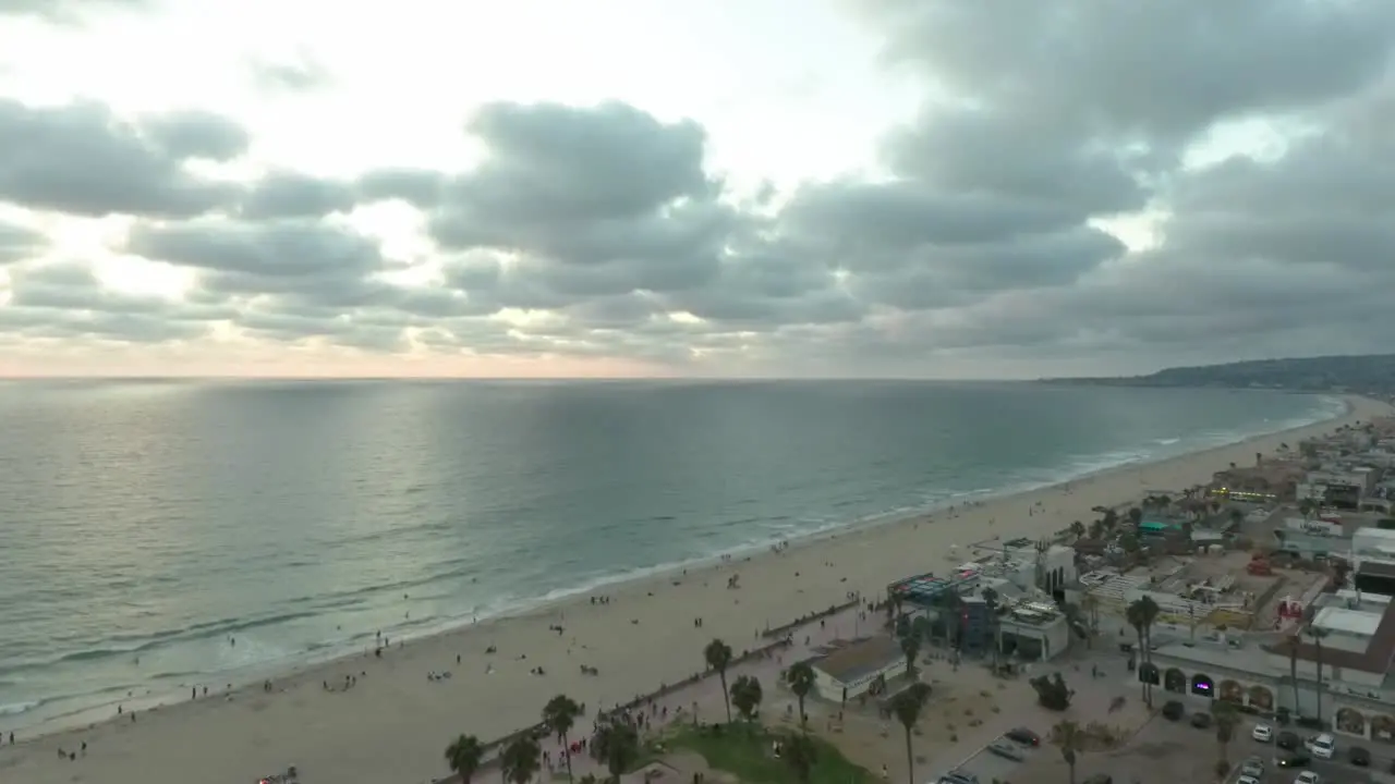 Pacific Beach aerial cloudy day