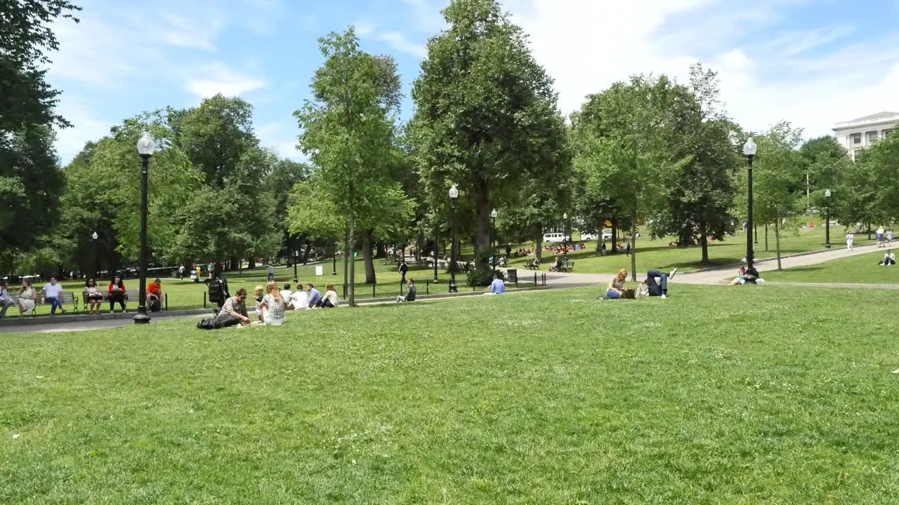 Usa Boston Sitting In Boston Commons