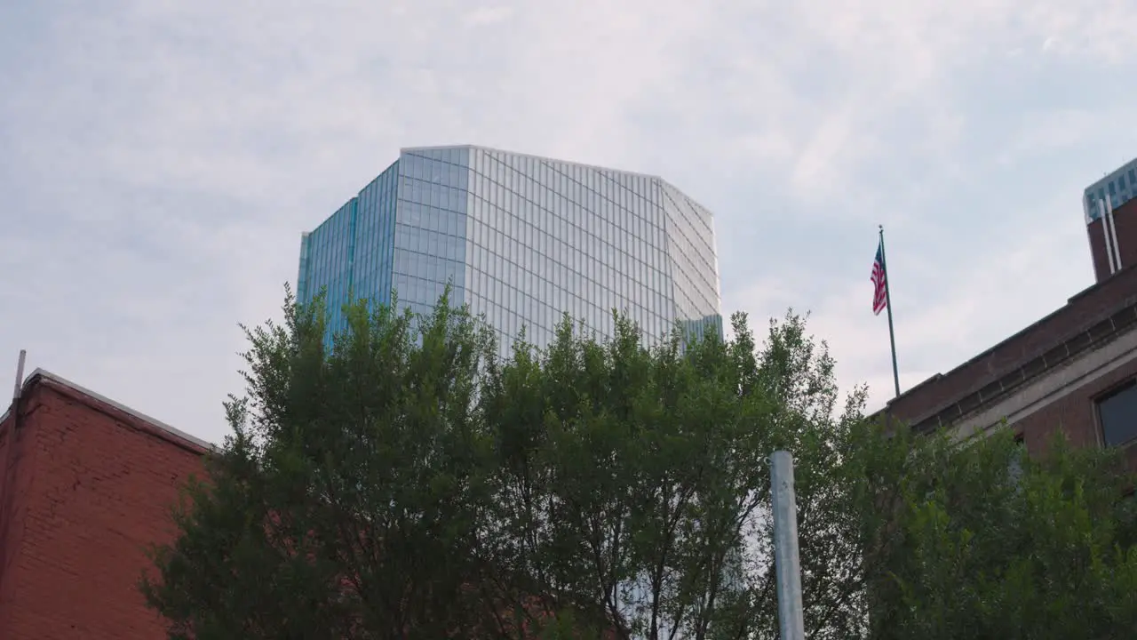 Low angle view of building in downtown Houston Texas