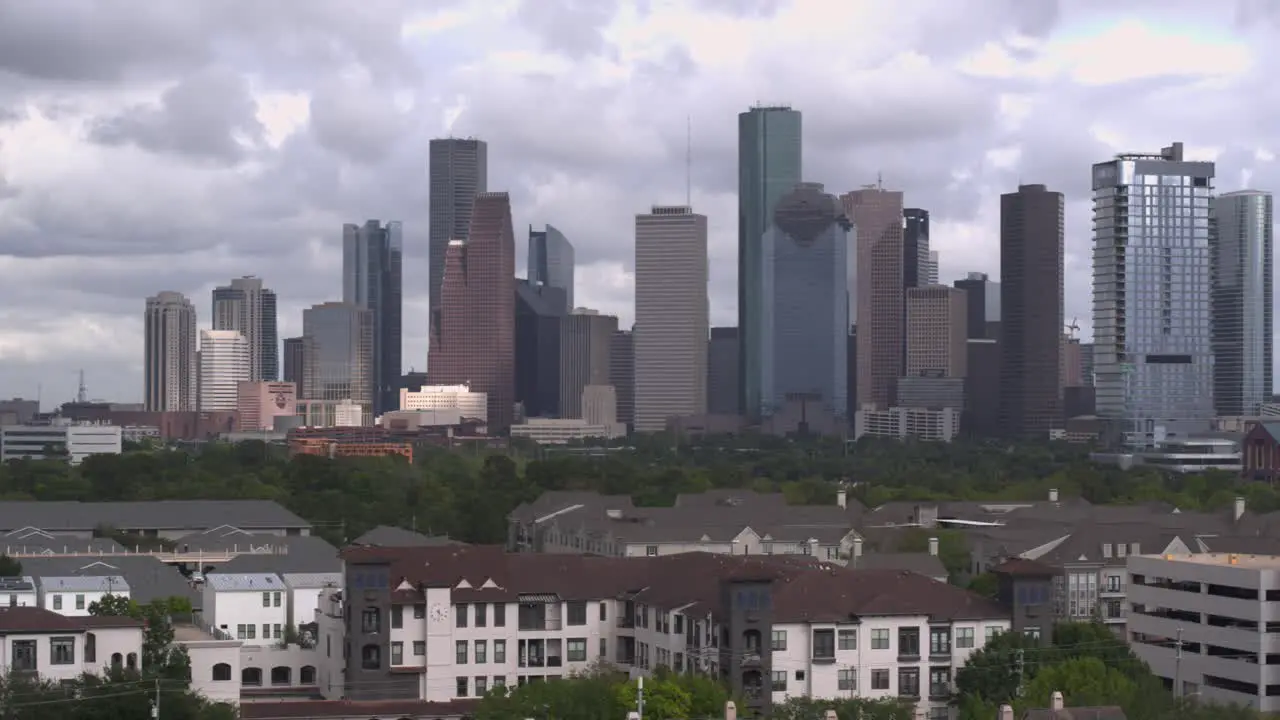 Establishing shot of downtown Houston Texas