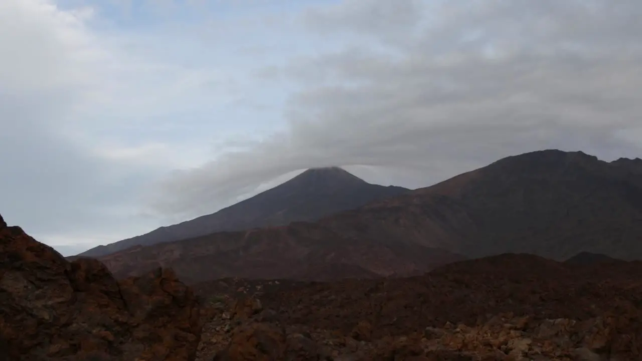 Timelapse of the clouds moving over El Teide  Tenerife