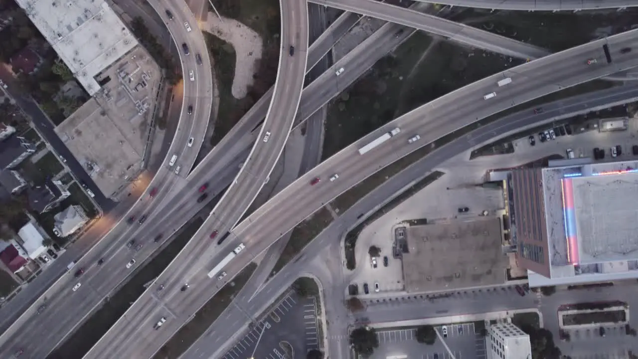 drone flight over San Antonio Texas highway at