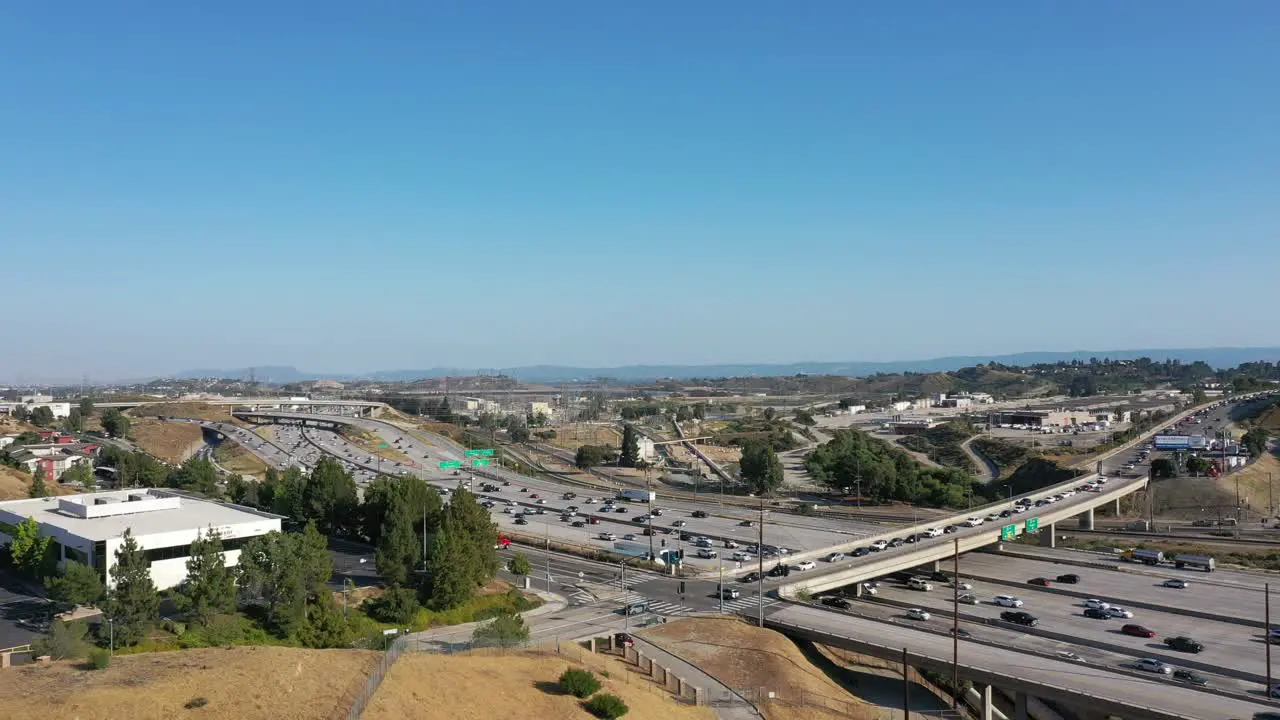 traffic flowing on 5 freeway