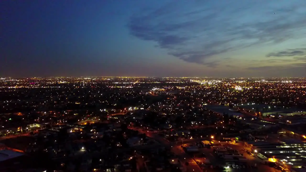 I took this shoot near commerce city los Angeles at the sun set with a drone showing the city