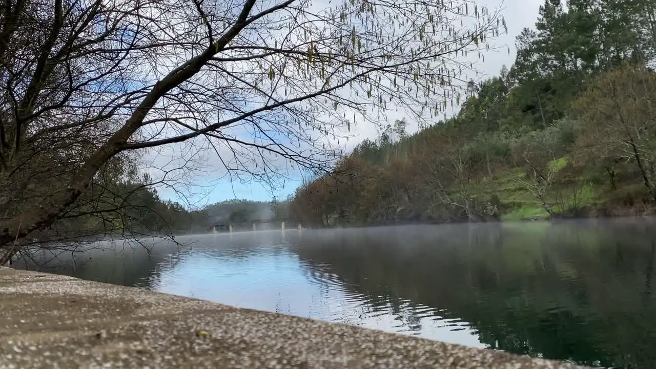 Calm river surrounded by nature in Proença a Nova Portugal