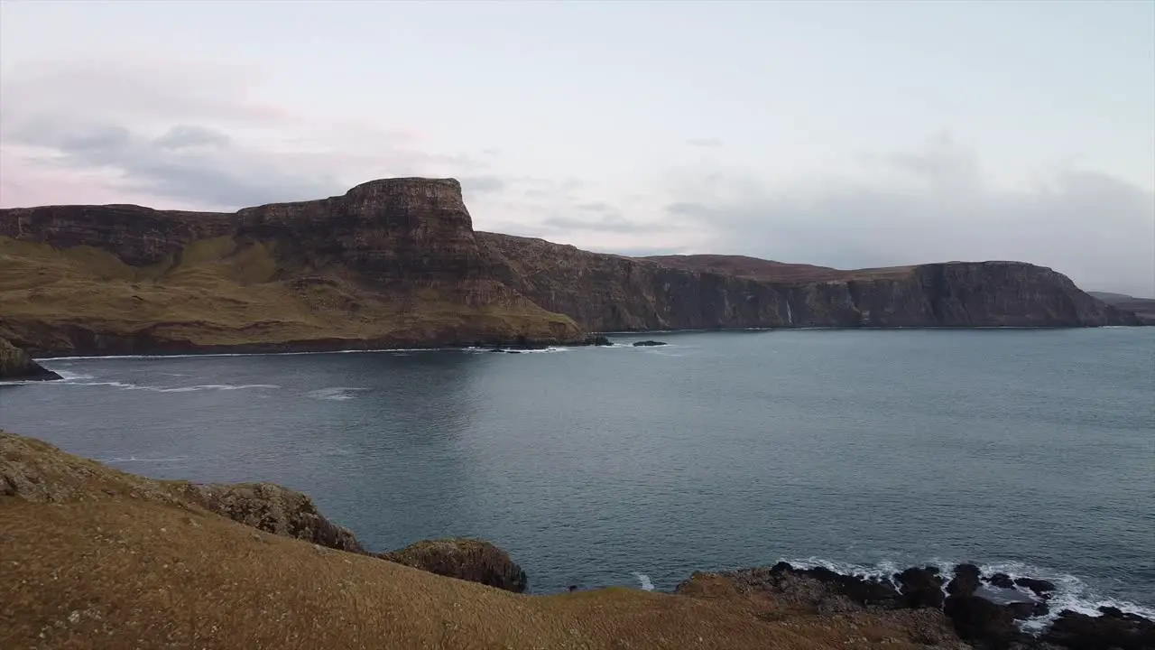 Huge cliff on the Isle of Skye in Scotland