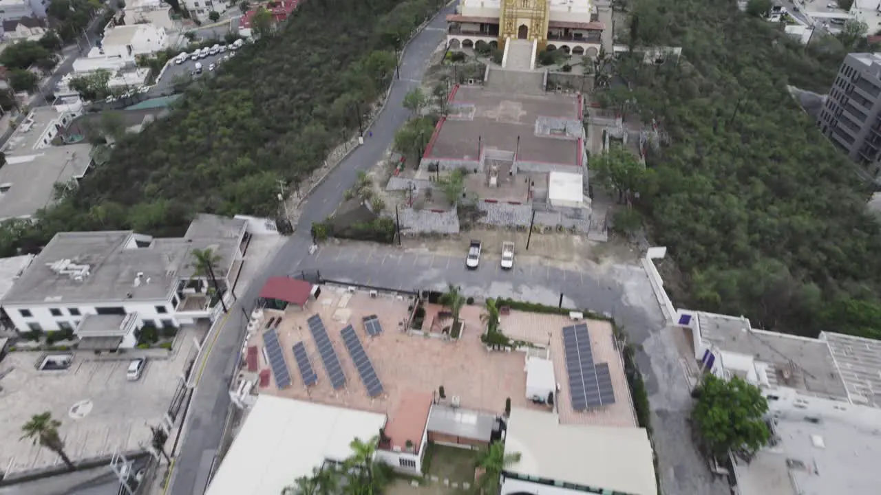 Drone shoot at morning cloudy day at hasta bandera over obispado hill at Monterrey City Mexico-10