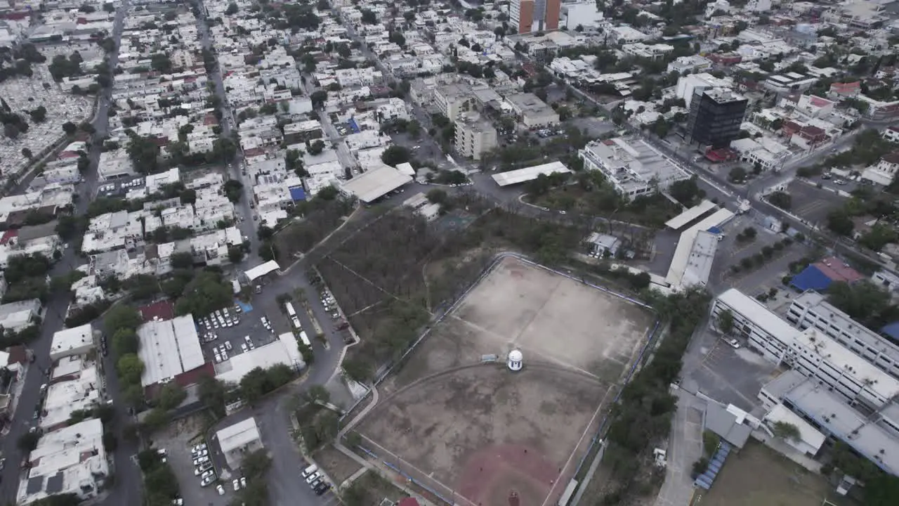 Drone shoot at morning cloudy day at hasta bandera over obispado hill at Monterrey City Mexico-11