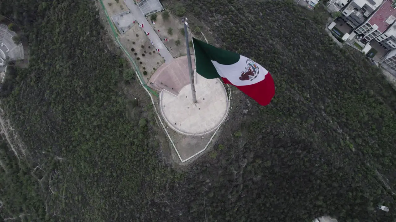 Drone shoot at morning cloudy day at hasta bandera over obispado hill at Monterrey City Mexico-4