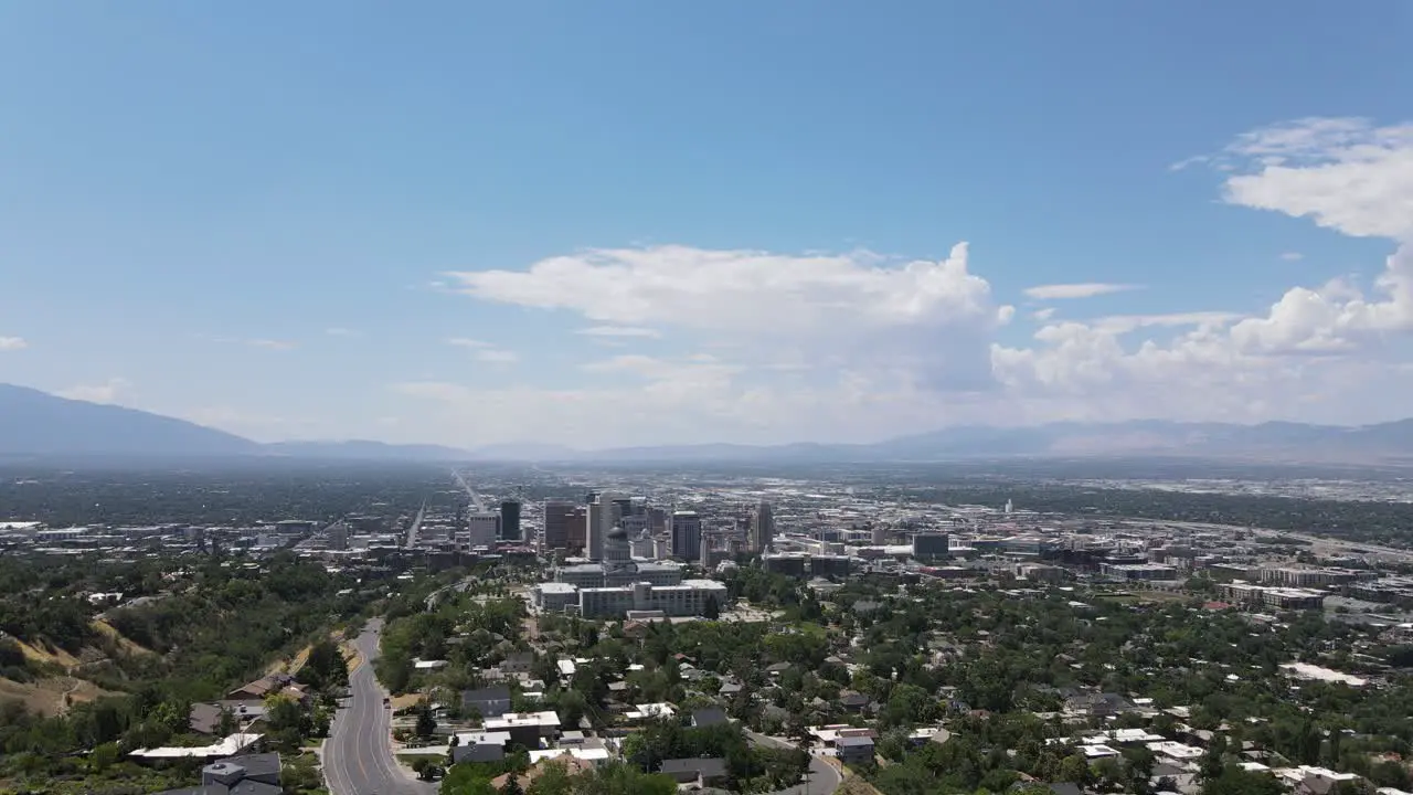 Salt Lake City Utah Aerial Flyover