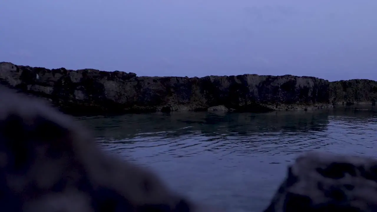 The Rocky shore of a beach in Mexico