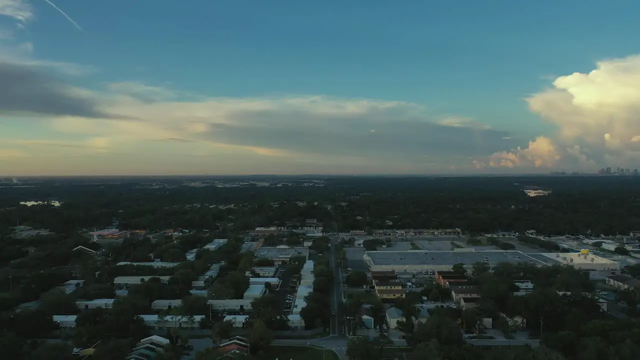 Flying in the morning over Branden Florida