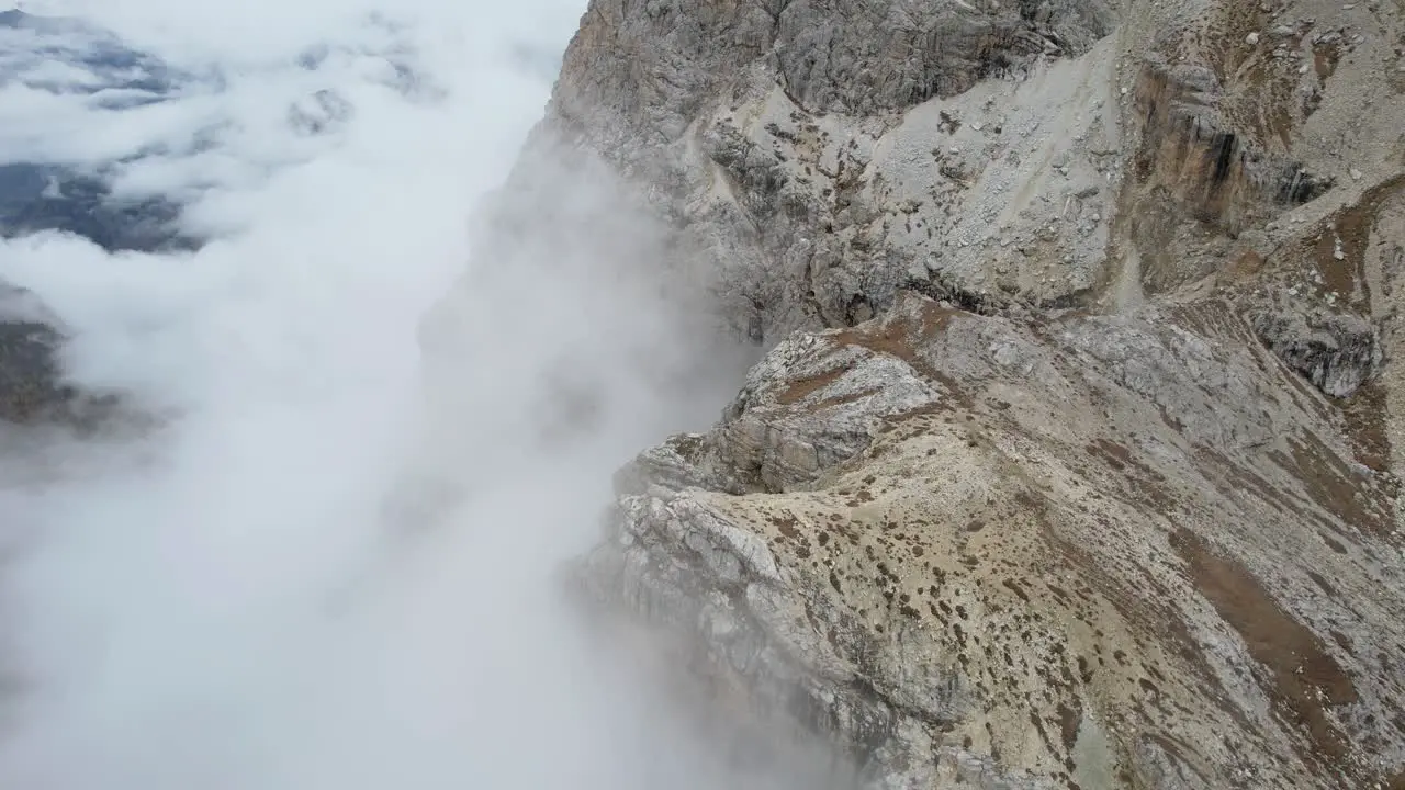 Dolomites Italy Passo di Falzerego above the clouds 04