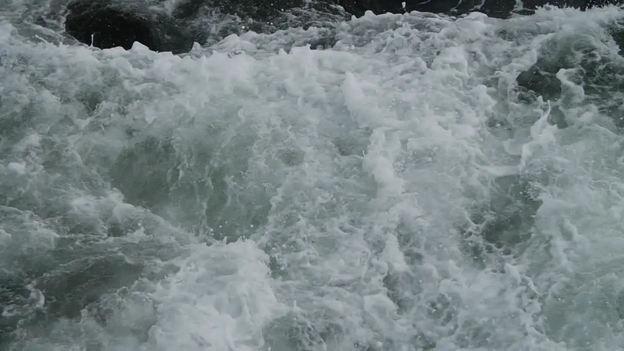 Turbulent waters in cloudy weather