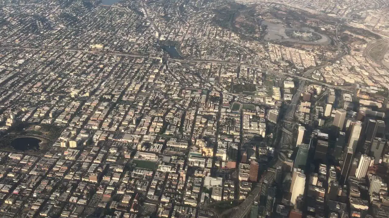 Downtown Los Angeles Aerial City View