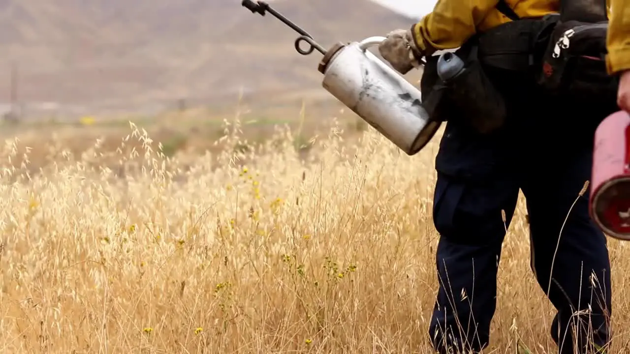 Camp Pendleton Fire Department Ignites Brush During A Prescribed Burn As A Preventative Measure To Reduce Risk Of Large Wildfires California