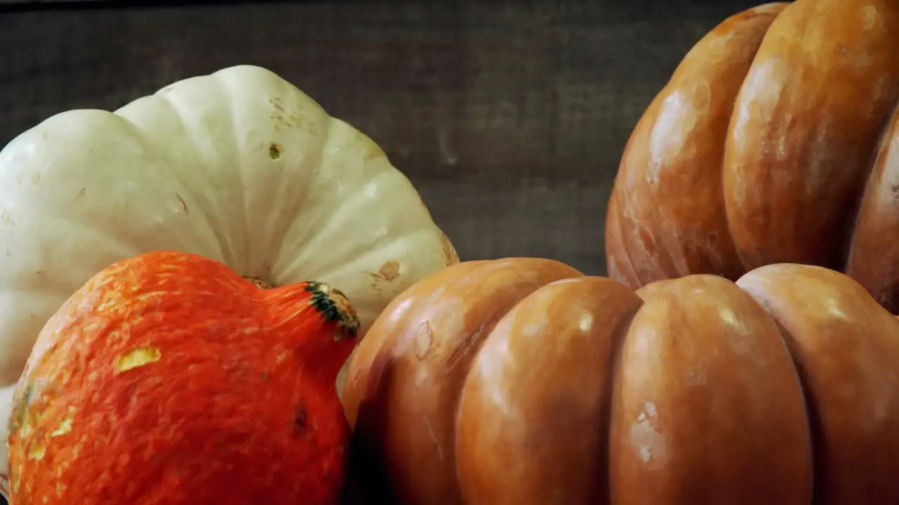 Close-up of halloween pumpkins 4k