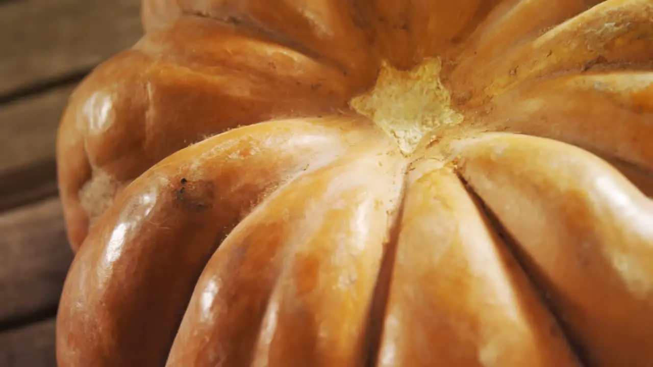 Halloween pumpkin on a wooden table 4k