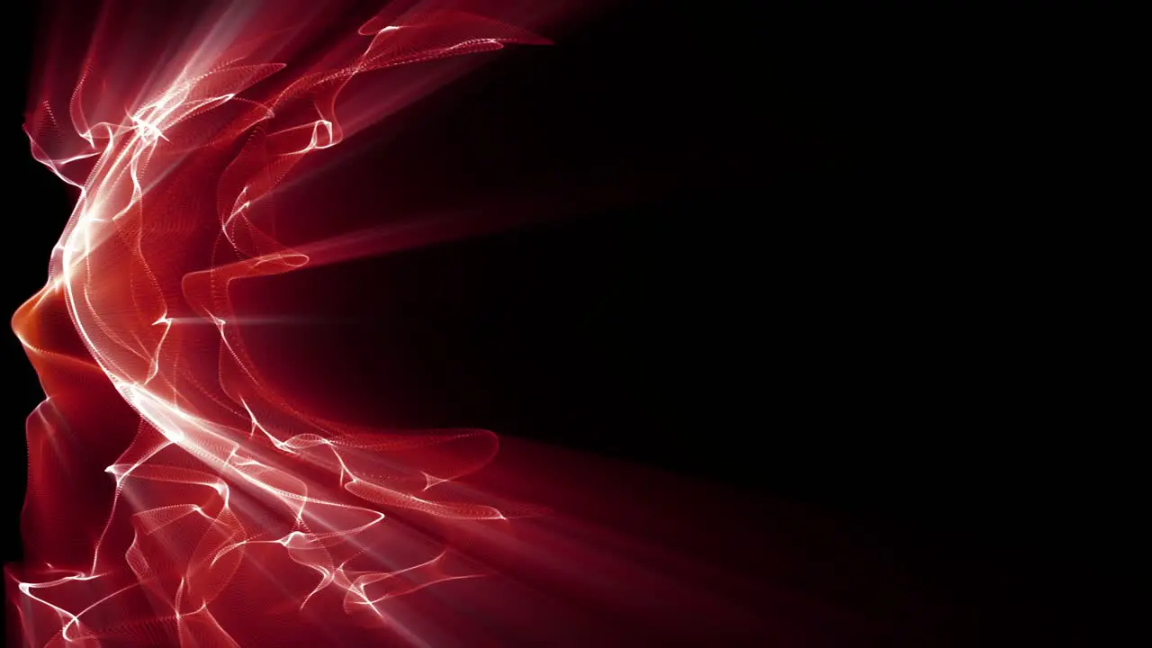 Waves Of Red Fractal Light Undulate And Shine (Loop)