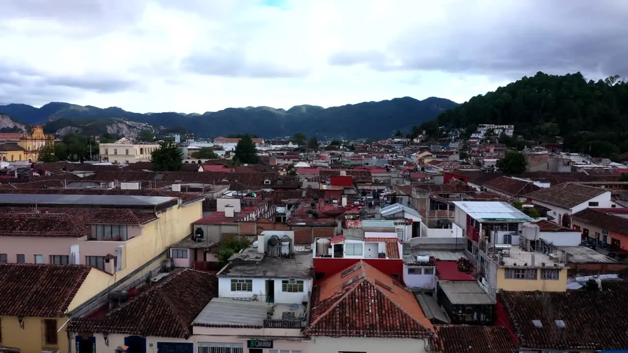 Aerial view of the city of San Cristobal de las Casas in Chiapas Mexico