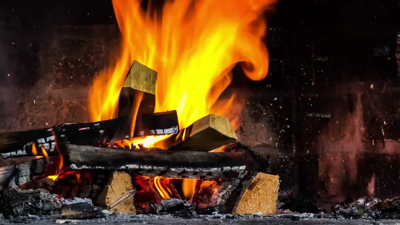 Log Fire Timelapse