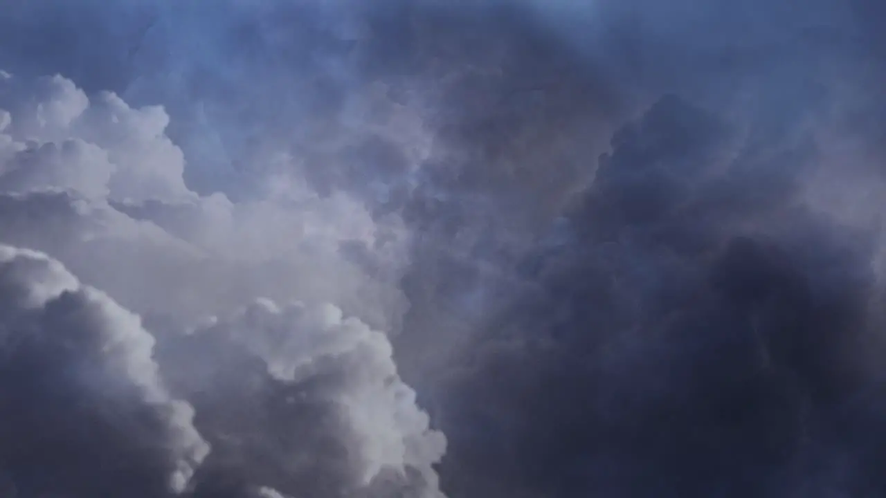 View of thick dark clouds in the dark sky  thunderstorm