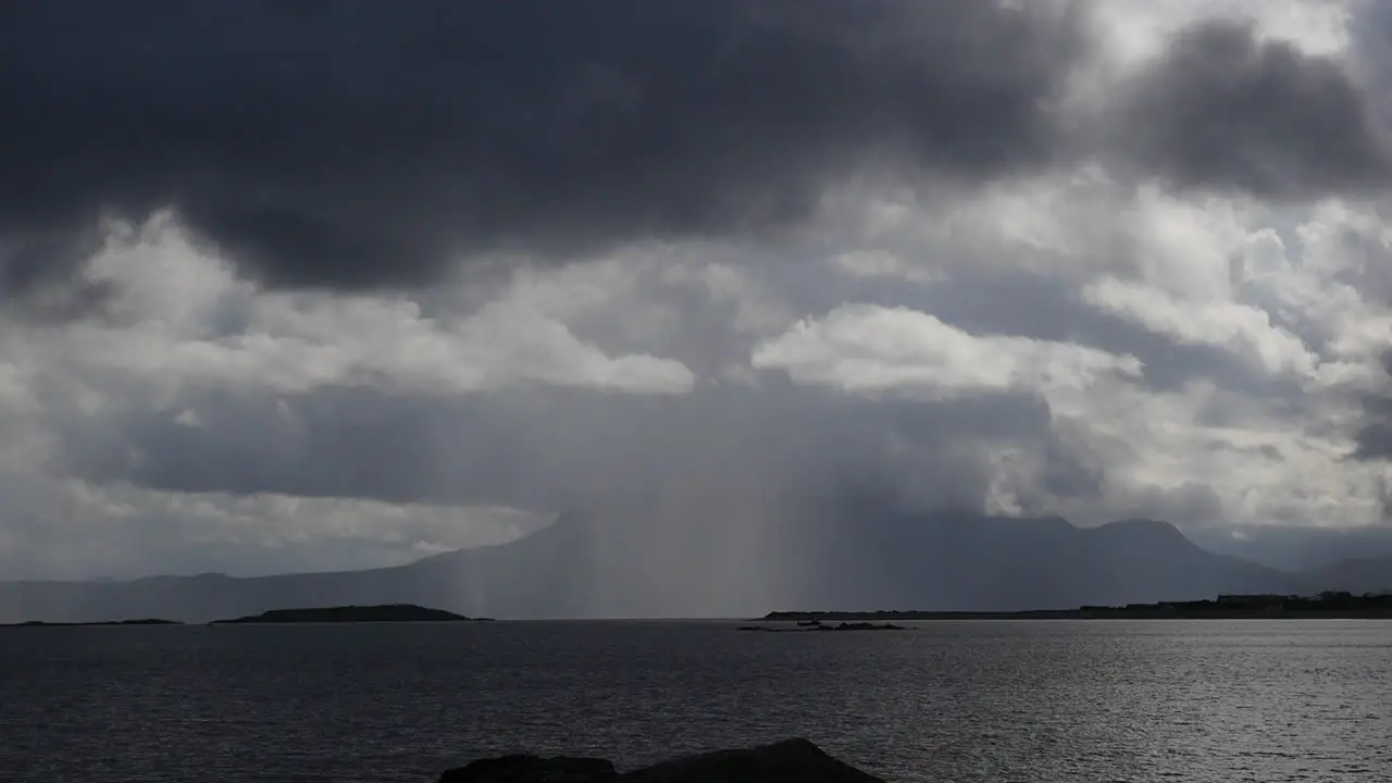 Ireland County Galway Dark Cloud And Rain