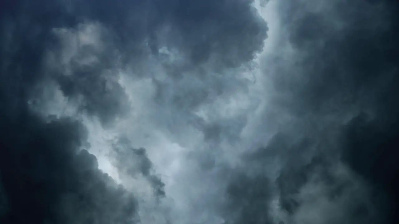 4K Thunderstorm With Many Lightning