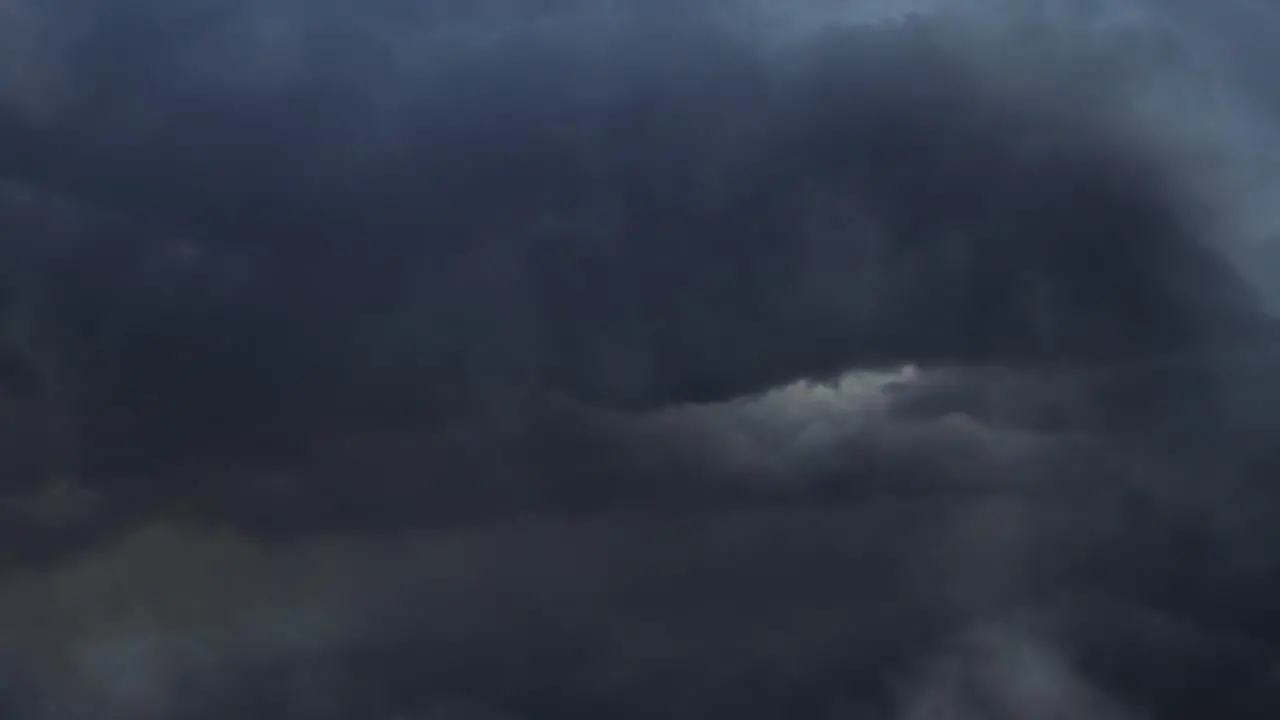 timelapse moving dark clouds and thunderstorm