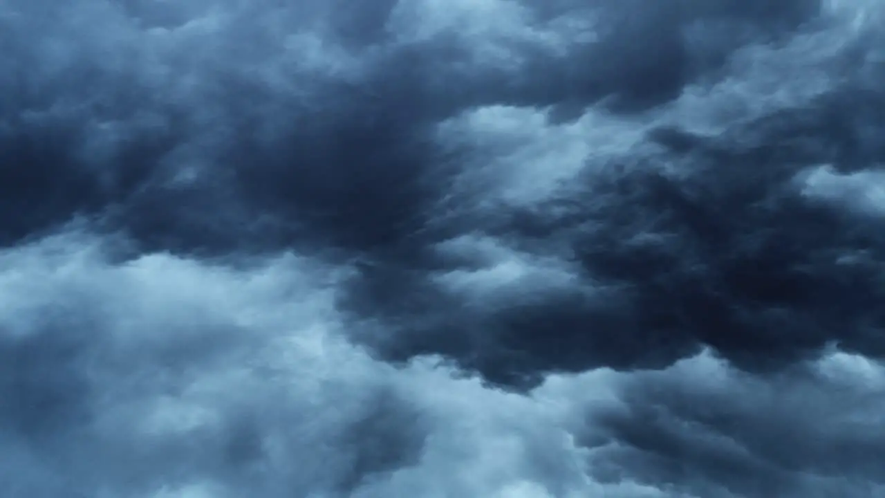 point of view thunderstorm inside dark clouds