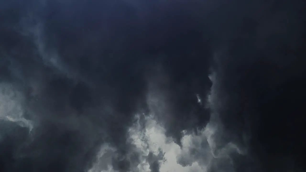 dark clouds moving in the sky with thunderstorm 4K