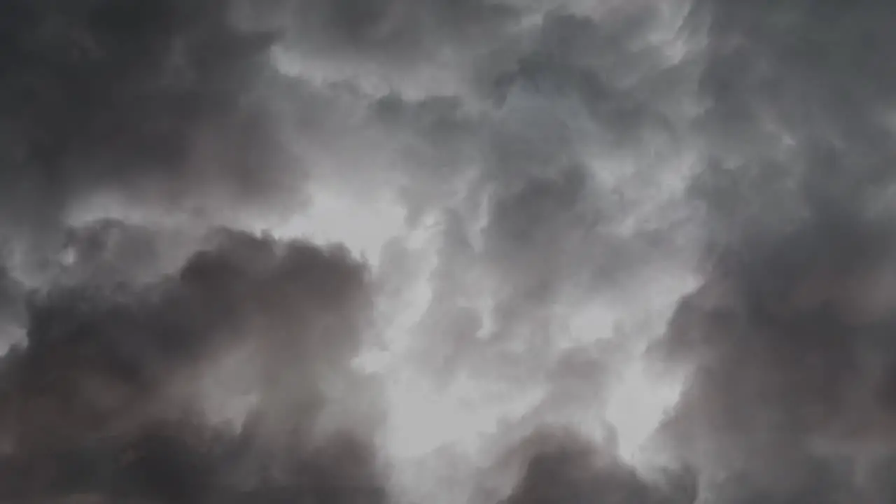 gray clouds in dark sky and thunderstorm