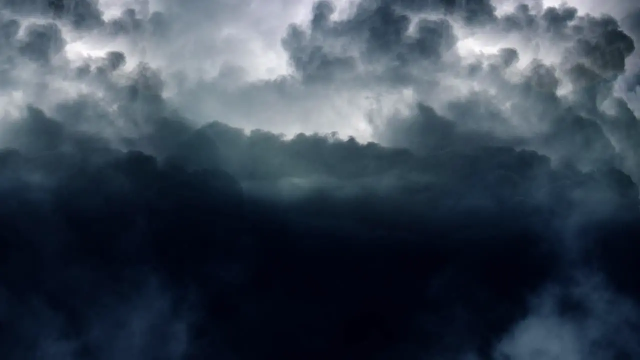 a thunderstorm moving in the dark sky point of view